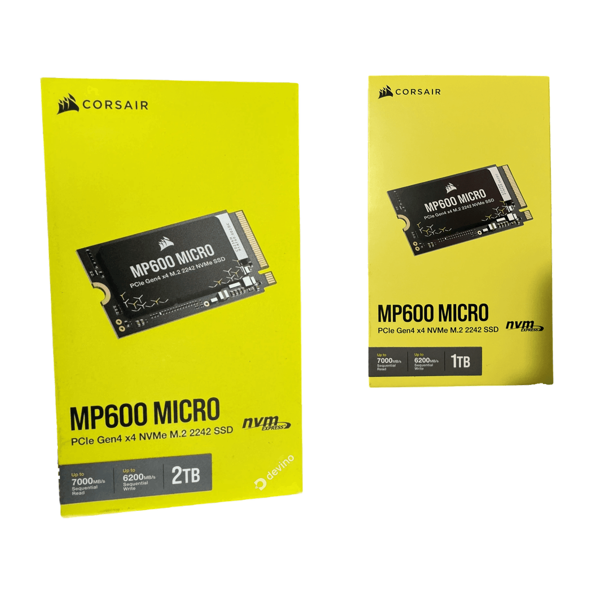Corsair MP600 MICRO 1TB / 2TB PCIe Gen4 NVMe SSD (M.2 2242)