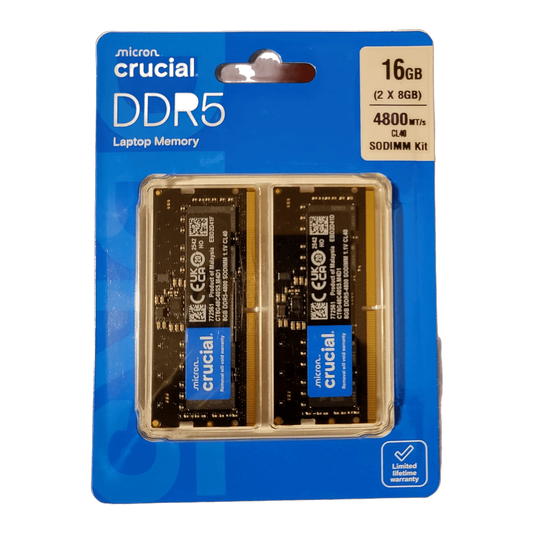 Crucial 16GB Kit (2x8GB) DDR5-4800 SO-DIMM Laptop RAM