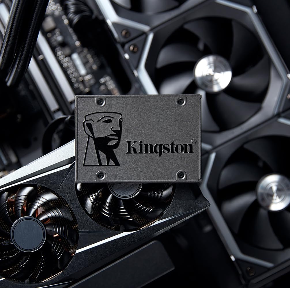 Kingston A400 480GB 2.5" SATA SSD — shown in a desktop PC build