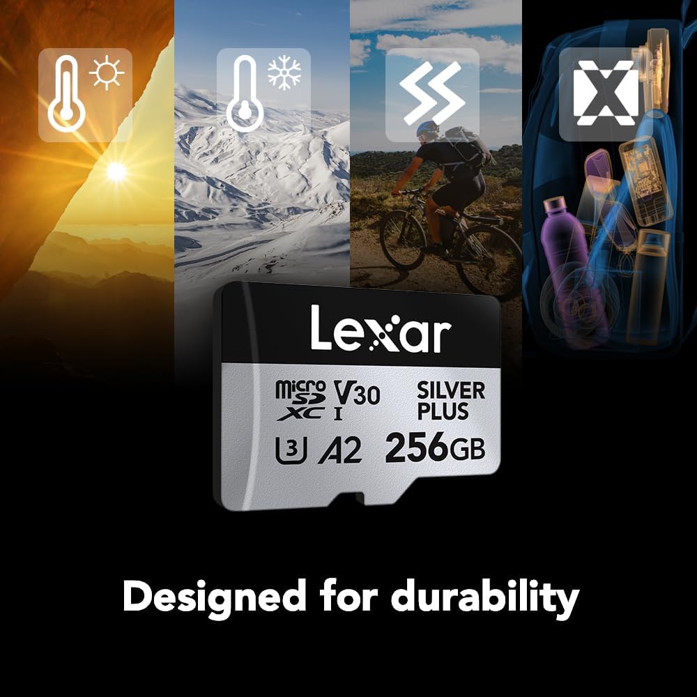 Lexar Professional Silver Plus 256GB microSDXC UHS-I Card — durability overview
