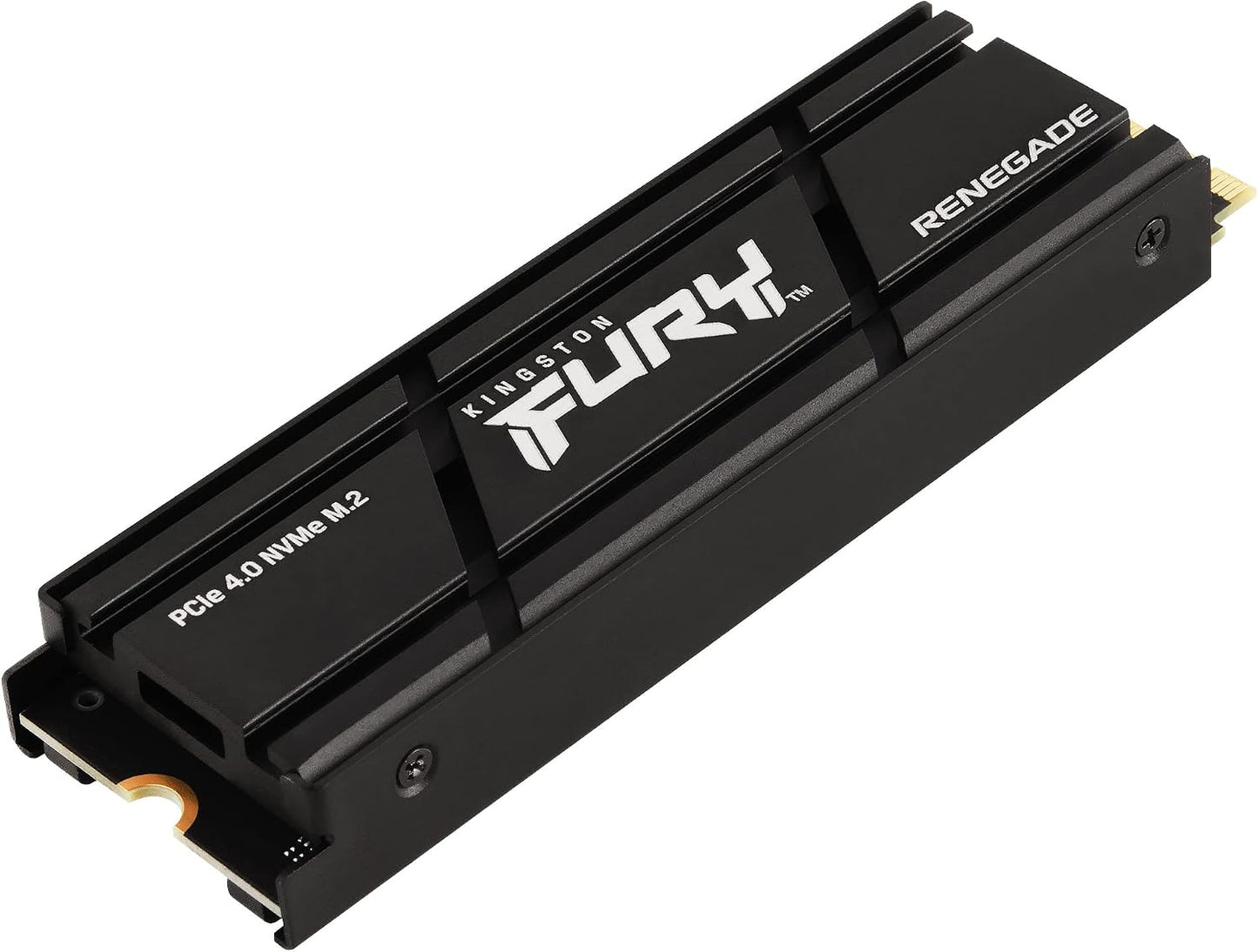 Kingston FURY Renegade PCIe Gen4 NVMe SSD — heatsink model, angled view