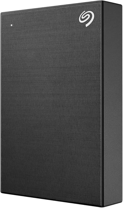 Seagate One Touch 2TB USB 3.0 Portable External Hard Drive (Black) — three-quarter angle view