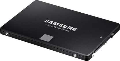 Samsung 870 EVO 1TB SATA III Internal SSD — three-quarter view showing connector and mounting holes