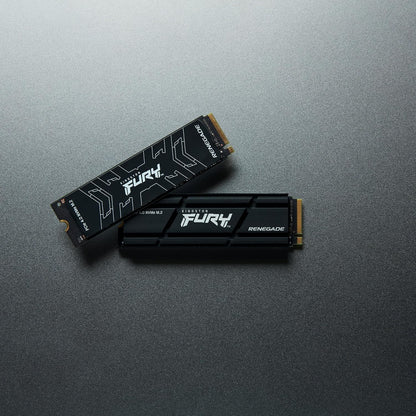 Kingston FURY Renegade PCIe Gen4 NVMe SSD — heatsink and bare versions side by side