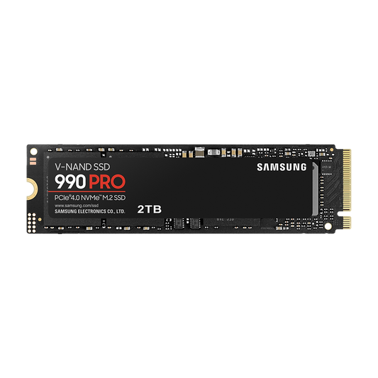 Samsung 990 PRO 2TB PCIe 4.0 NVMe SSD — official product render