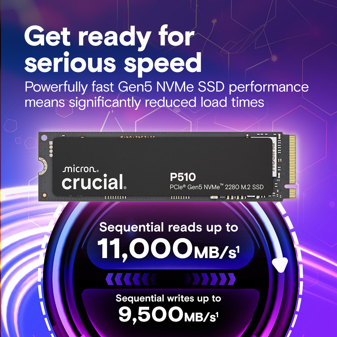 Crucial P510 2TB PCIe Gen5 NVMe SSD