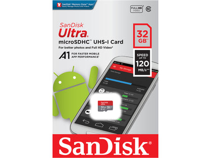 SanDisk Ultra 32GB microSDHC A1 UHS-I + Adapter