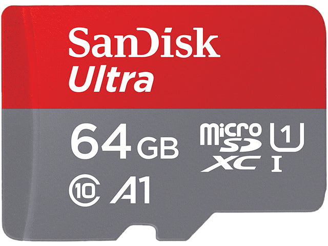 SanDisk Ultra 64GB microSDXC A1 UHS-I + Adapter