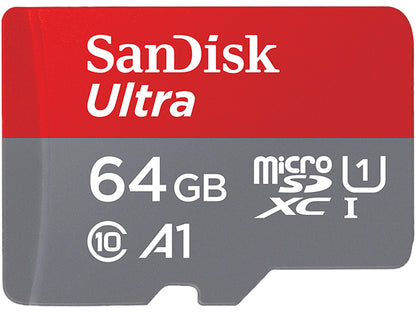 SanDisk Ultra 64GB microSDXC A1 UHS-I + Adapter