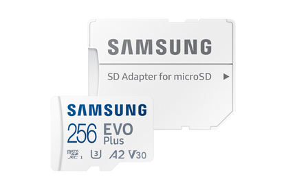 Samsung EVO Plus 256GB microSDXC Memory Card — card with included SD adapter