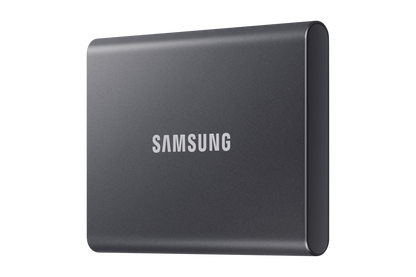 Samsung T7 2TB Portable SSD — right three-quarter view
