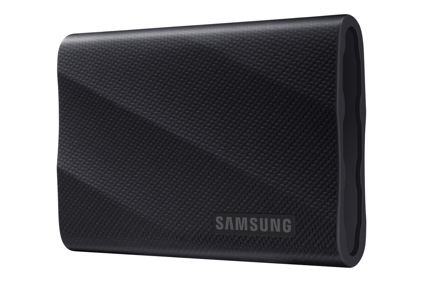 Samsung T9 1TB Portable SSD — right three-quarter view
