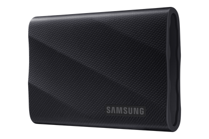 Samsung T9 1TB Portable SSD — right three-quarter view