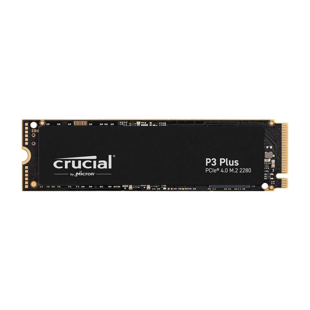 Crucial P3 Plus 1TB PCIe 4.0 NVMe SSD — official product render