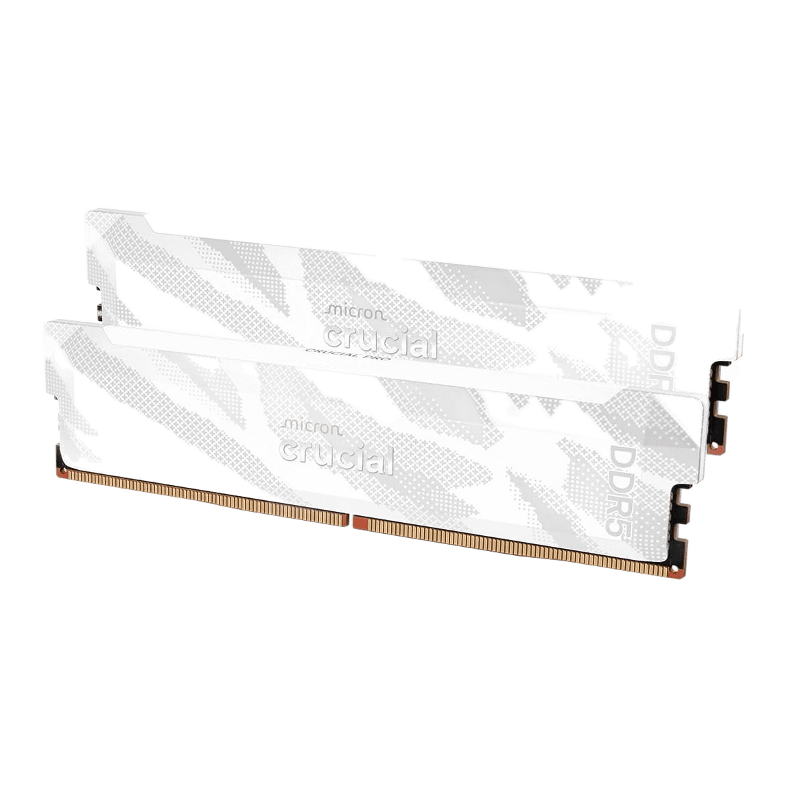 Crucial Pro DDR5 RAM 32GB Kit 2x16GB 6400MHz CL32 OC Desktop XMP AMD Expo WHITE — product photo