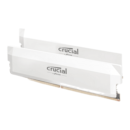 Crucial Pro OC DDR5 RAM 64GB Kit (2x32GB) 6400MHz CL40 XMP 3.0 & AMD Expo White — product photo