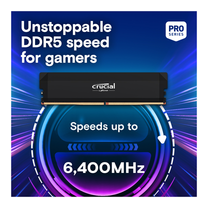 Crucial Pro OC DDR5-6400 CL40 64GB (2x32GB) Black — specifications and features