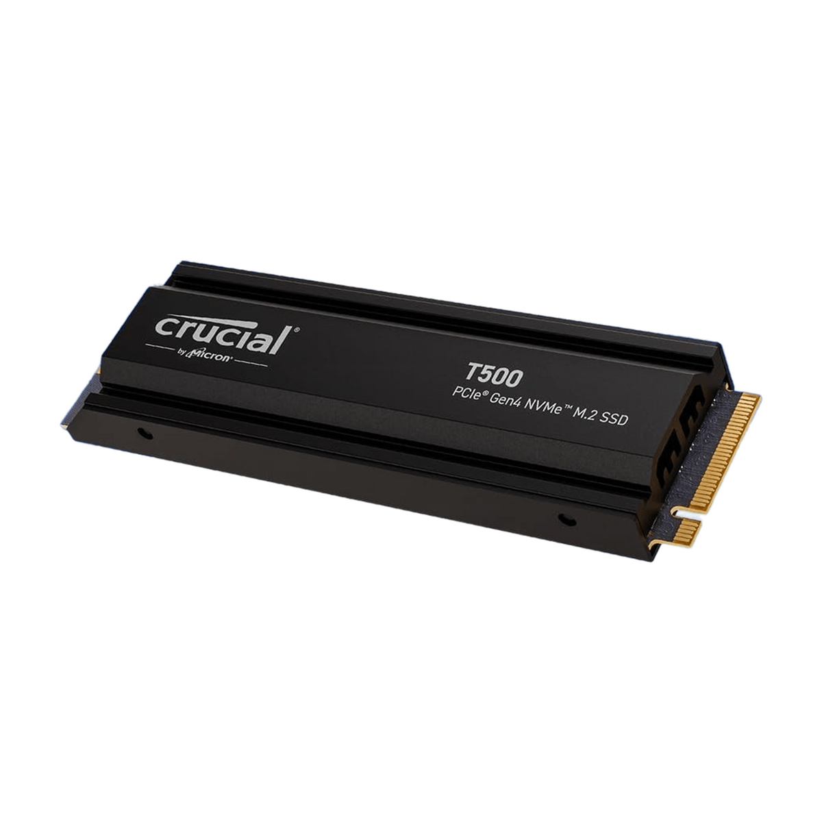 Crucial T500 PCIe Gen4 NVMe SSD (500GB–4TB, With/Without Heatsink)