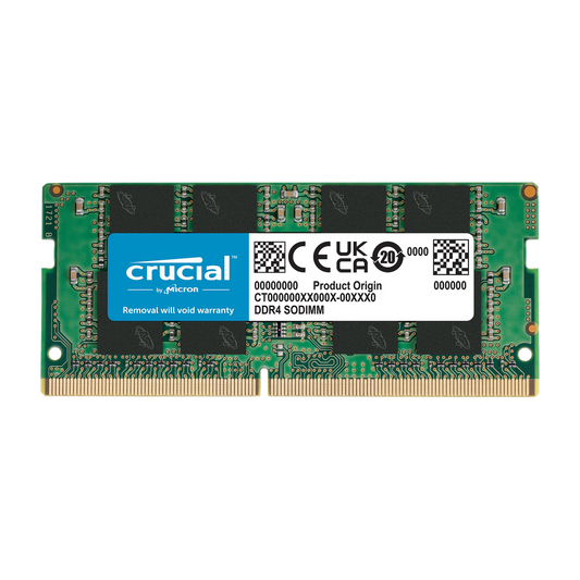 Crucial 16GB DDR4-3200 SO-DIMM laptop memory — official product render