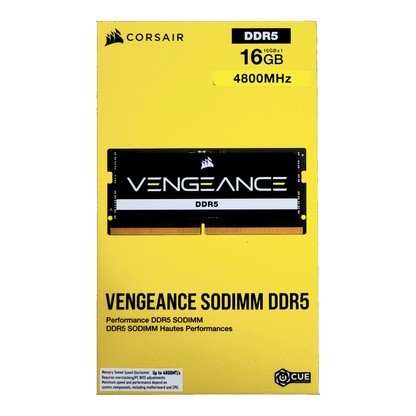 Corsair Vengeance 16GB DDR5-4800 SO-DIMM Laptop RAM — retail box, front