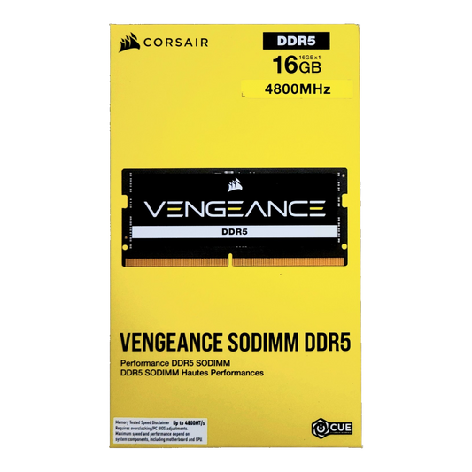 Corsair Vengeance 16GB DDR5-4800 SO-DIMM Laptop RAM — retail box, front