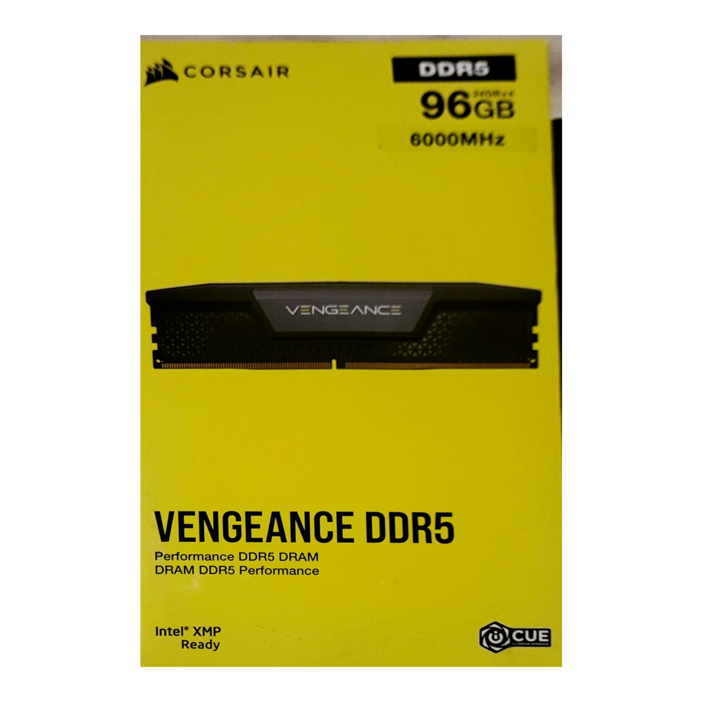 Corsair Vengeance 96GB (4×24GB) DDR5-6000 Desktop RAM — retail box, front