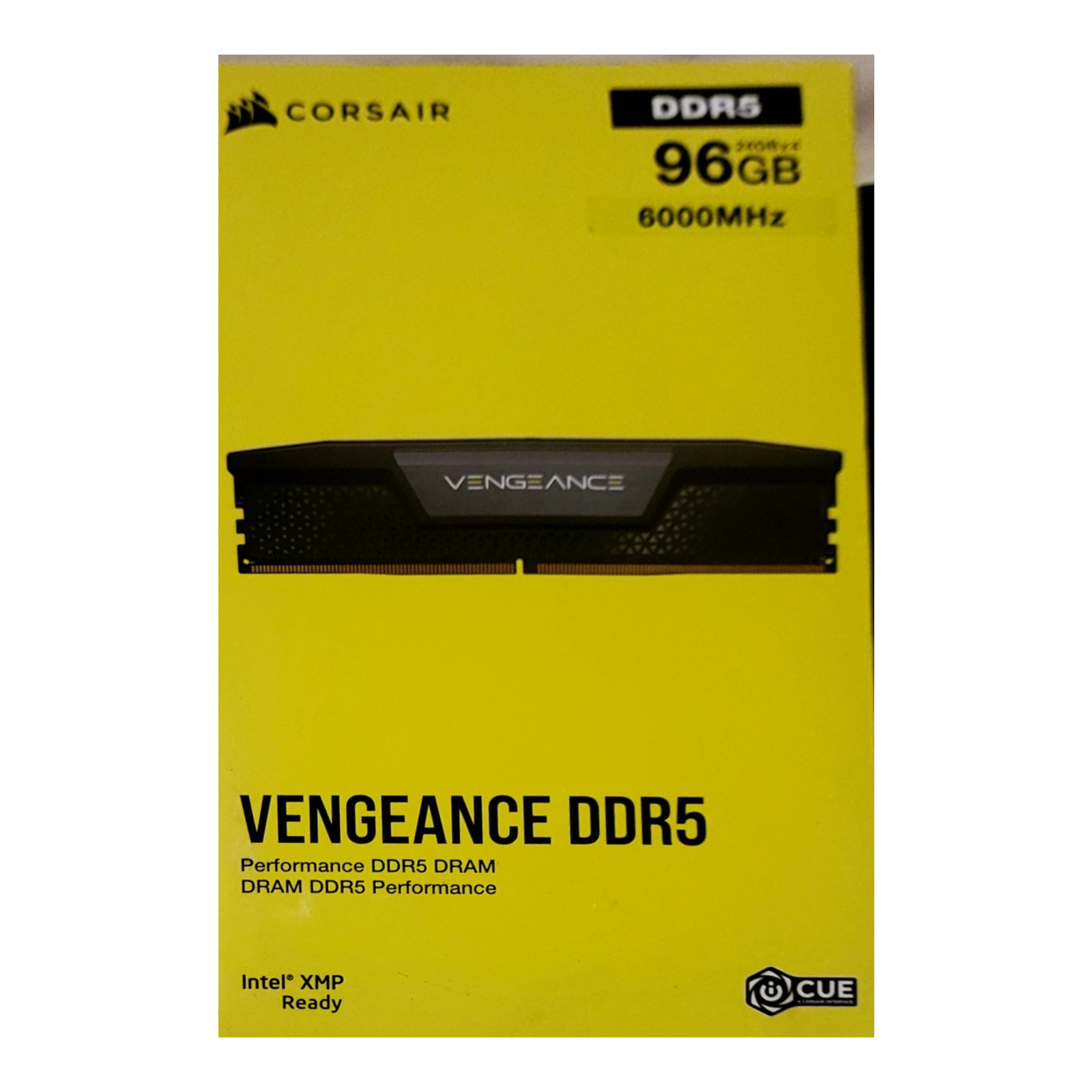 Corsair Vengeance 96GB (4×24GB) DDR5-6000 Desktop RAM — retail box, front