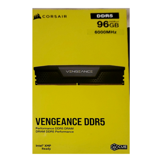 Corsair Vengeance 96GB (4×24GB) DDR5-6000 Desktop RAM — retail box, front