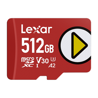 Lexar PLAY 512GB microSDXC UHS-I Card (up to 205MB/s) — official product render