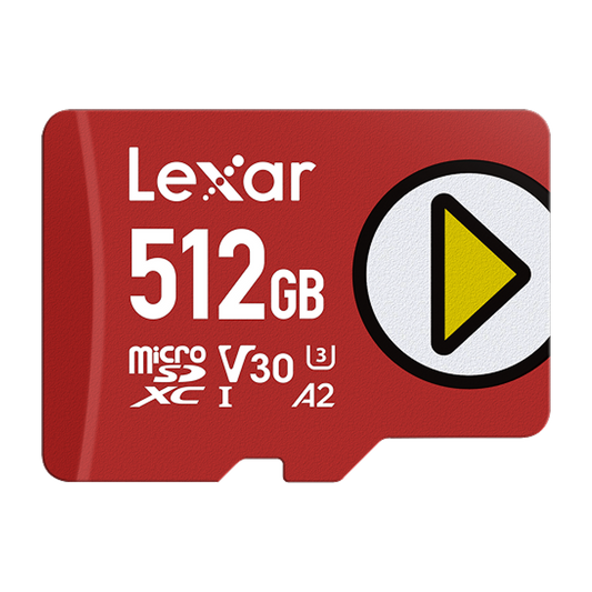 Lexar PLAY 512GB microSDXC UHS-I Card (up to 205MB/s) — official product render