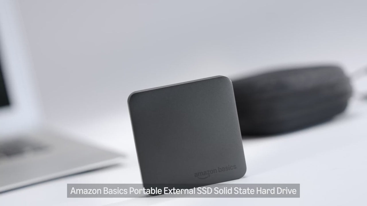 Amazon Basics portable external SSD overview (USB-C, water- and dust-resistant)
