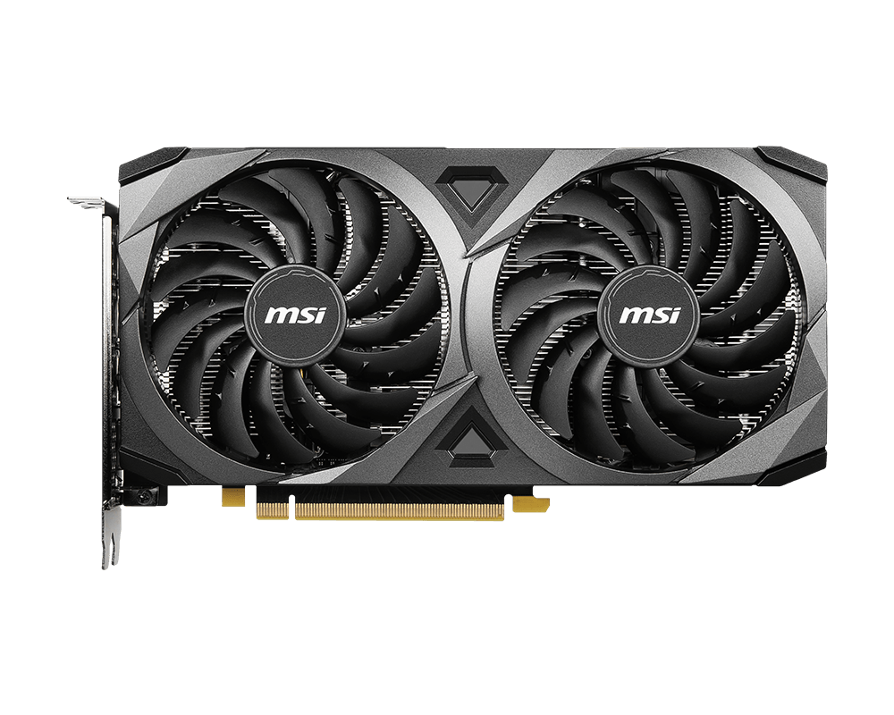 MSI GeForce RTX 3060 Ventus 2X 12G OC Graphics Card — front view of the twin-fan shroud