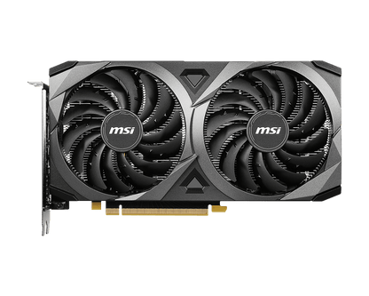 MSI GeForce RTX 3060 Ventus 2X 12G OC Graphics Card — front view of the twin-fan shroud