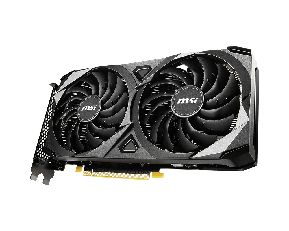 MSI GeForce RTX 3060 Ventus 2X 12G OC Graphics Card — angled view