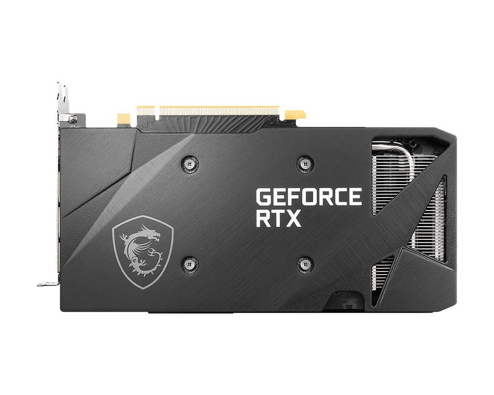 MSI GeForce RTX 3060 Ventus 2X 12G OC Graphics Card — rear backplate view