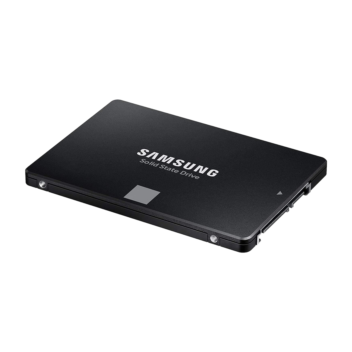 Samsung 870 EVO 2TB SATA III Internal SSD — three-quarter view showing connector and mounting holes