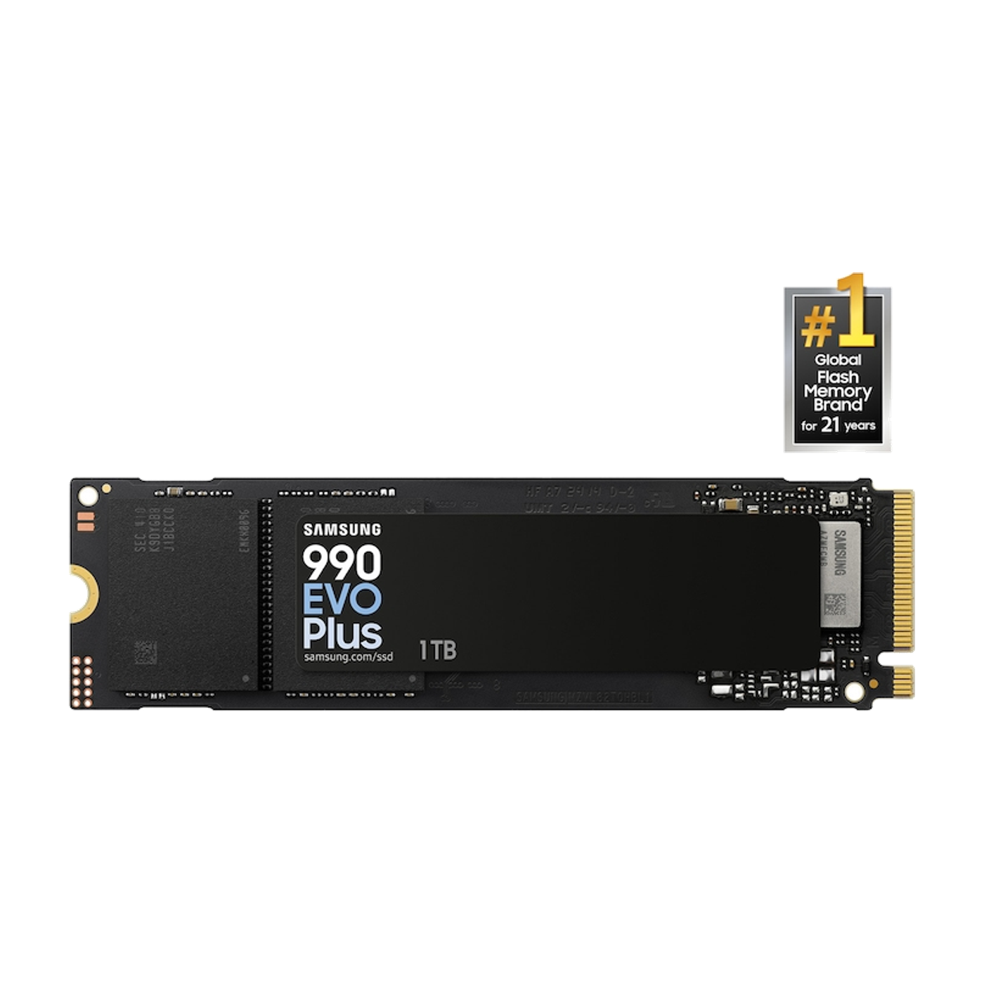 Samsung 990 EVO Plus 1TB NVMe PCIe SSD — official product render