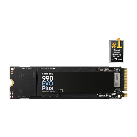 Samsung 990 EVO Plus 1TB NVMe PCIe SSD — official product render