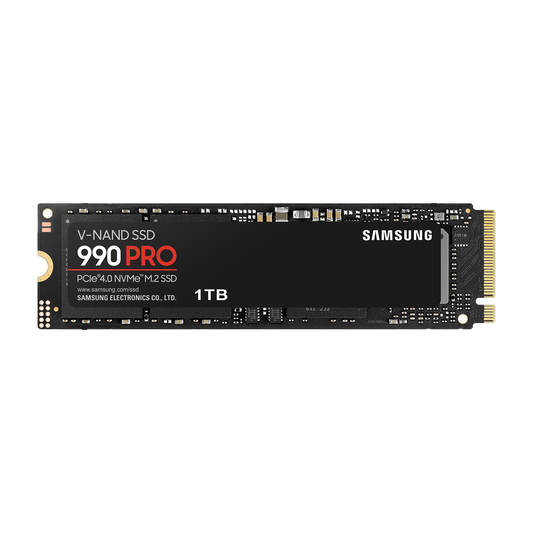 Samsung 990 PRO 1TB NVMe PCIe 4.0 SSD — official product render