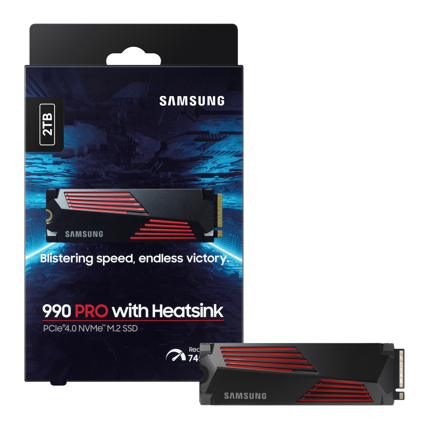Samsung 990 PRO 2TB NVMe SSD with Heatsink