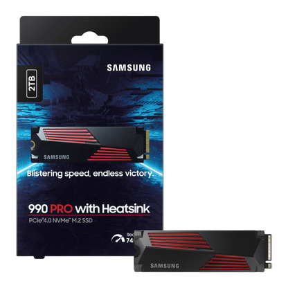 Samsung 990 PRO 2TB NVMe SSD with Heatsink