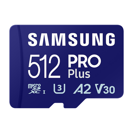 Samsung PRO Plus 512GB microSDXC Memory Card — official product render