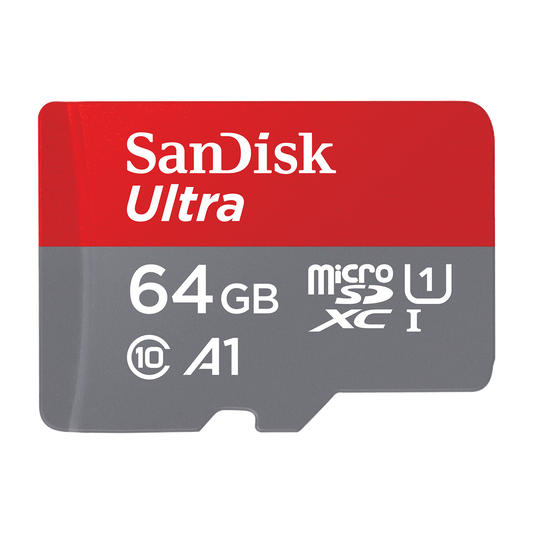 SanDisk Ultra 64GB microSDXC A1 UHS-I + Adapter