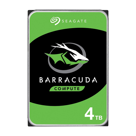 Seagate BarraCuda 4TB 3.5" 5400RPM SATA Internal Hard Drive — official product render