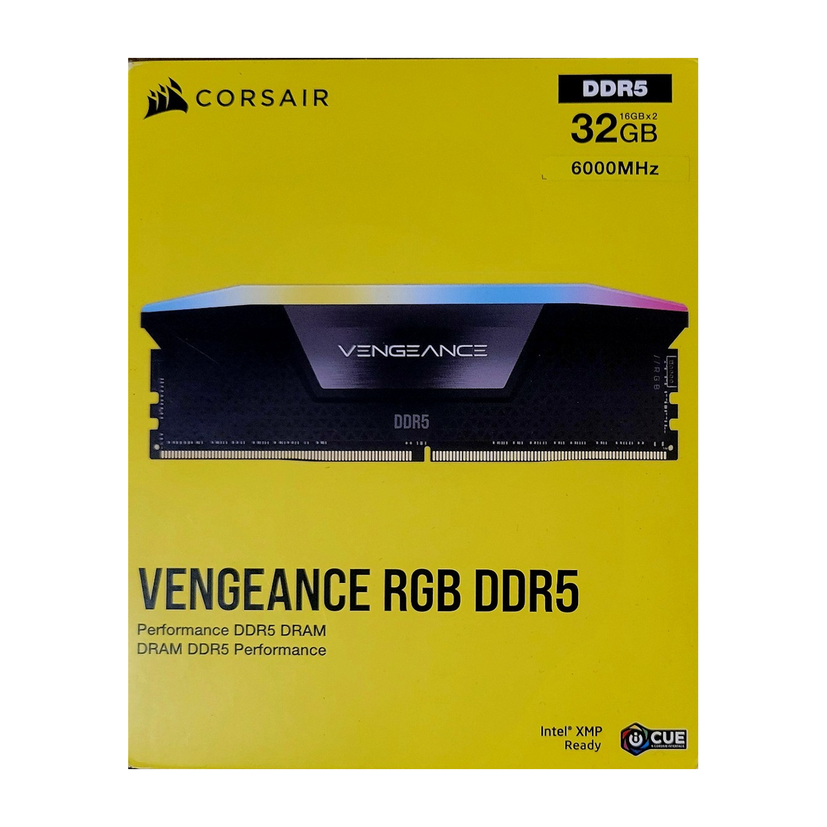 Corsair Vengeance RGB 32GB (2x16GB) DDR5-6000 — retail box front