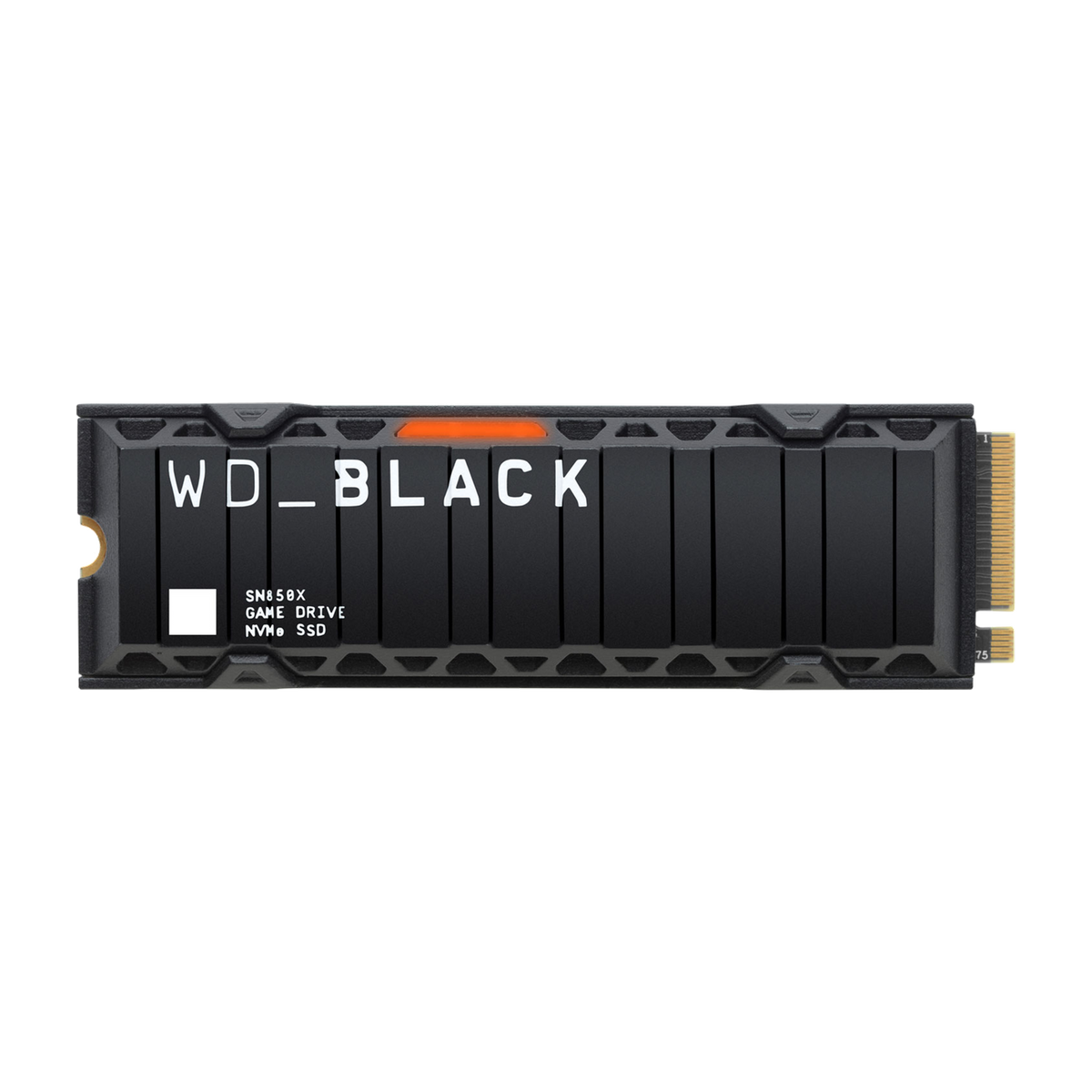 WD_BLACK SN850X 2TB NVMe SSD with Heatsink — official product render