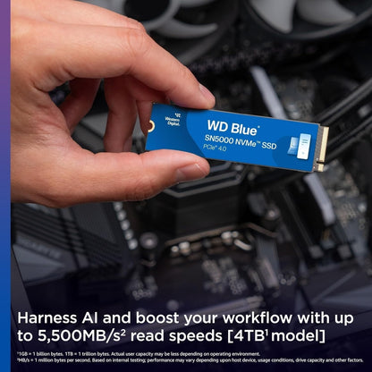 WD Blue SN5000 4TB NVMe SSD — high-speed creative workflow performance