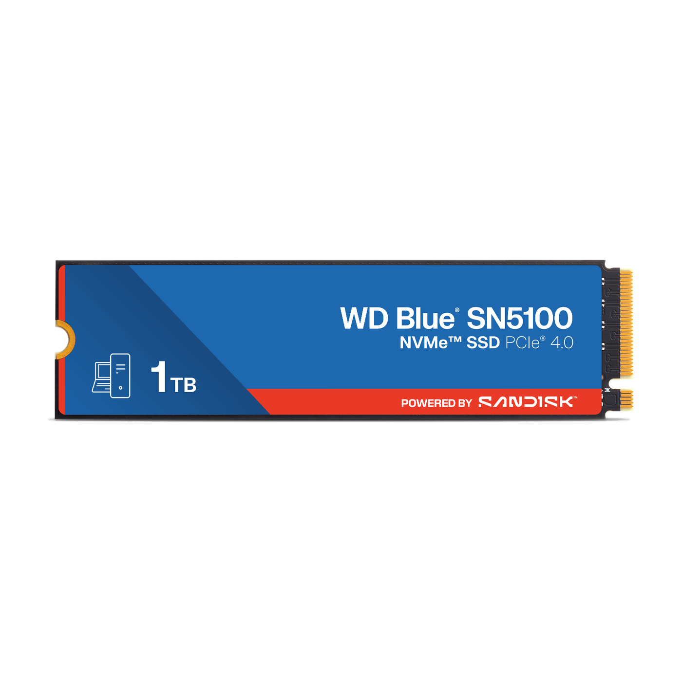 WD Blue SN5100 1TB NVMe SSD — official product render