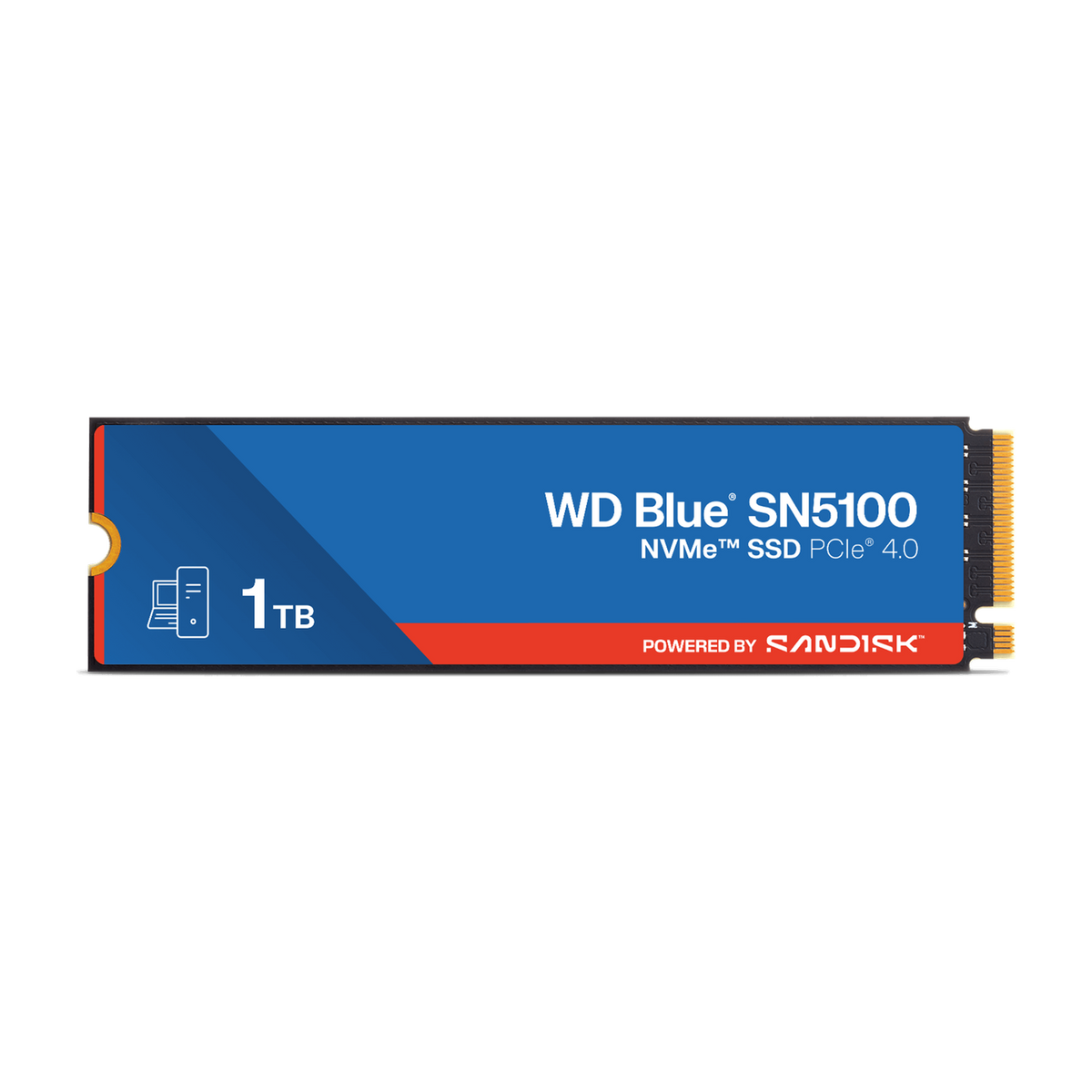 WD Blue SN5100 1TB NVMe SSD — official product render