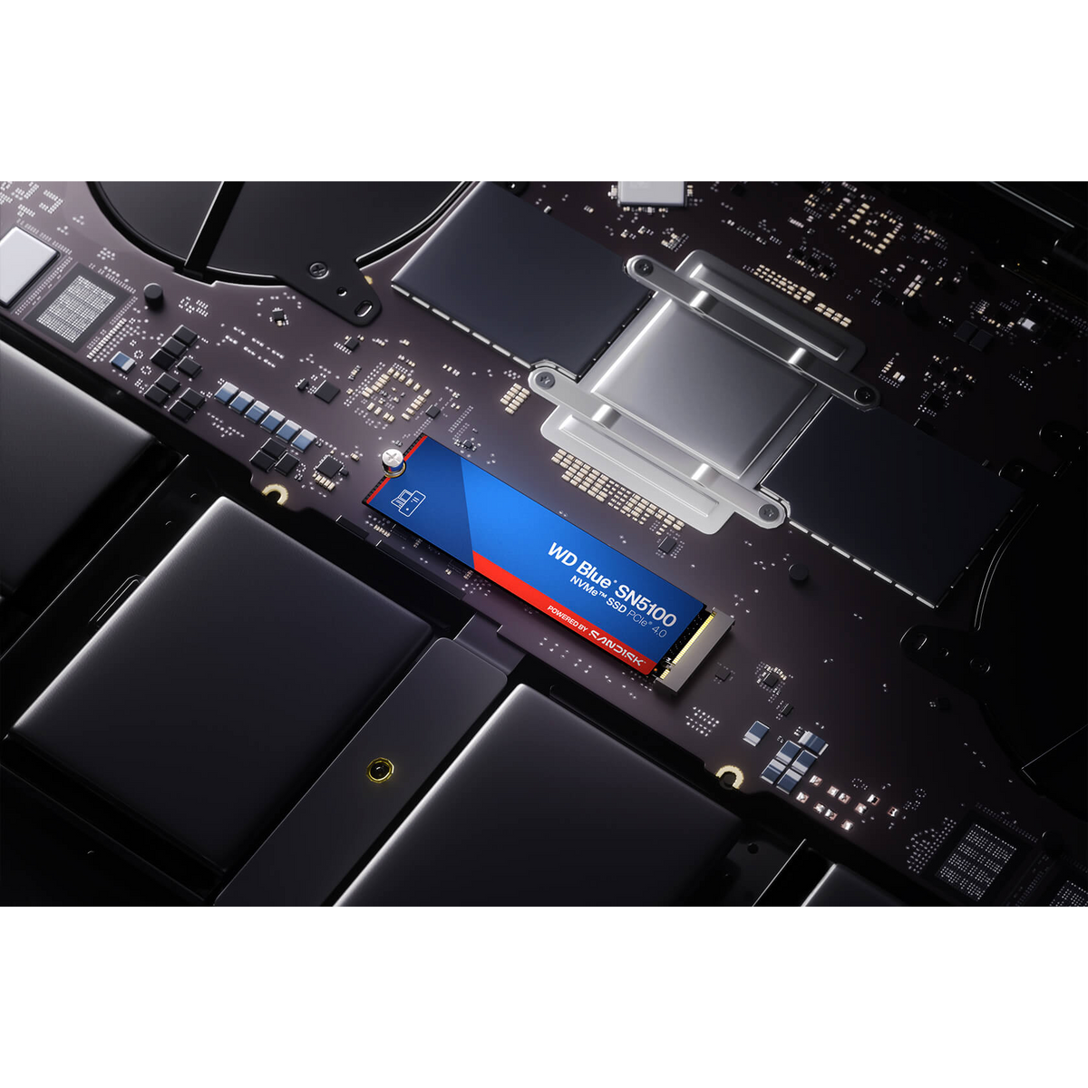 WD Blue SN5100 1TB NVMe SSD — installed in a laptop